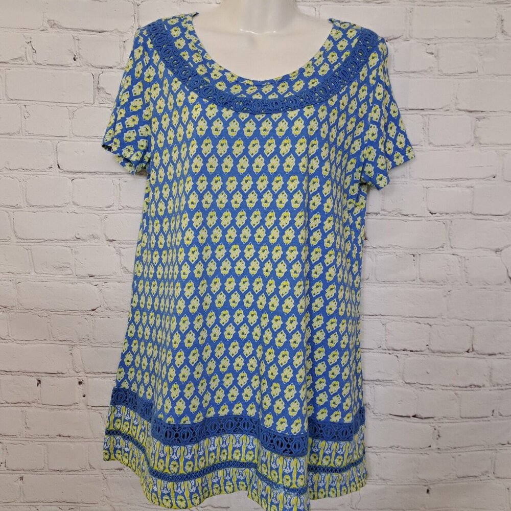 Kim Rogers Embroidered Tunic Top Size Small